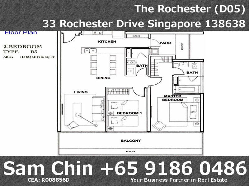 The Rochester – Floorplan 2 Bedroom – 1216sqft