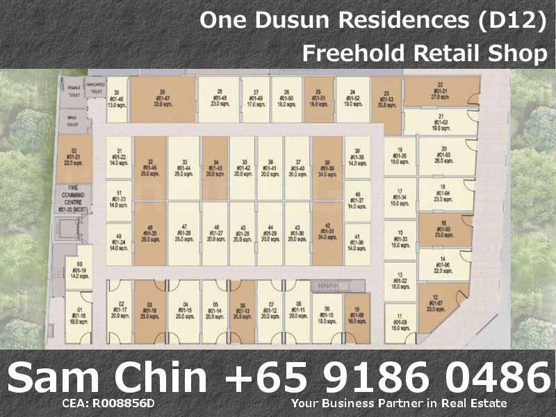 One Dusun Residence – Balestier – Freehold retail shop – Site Map