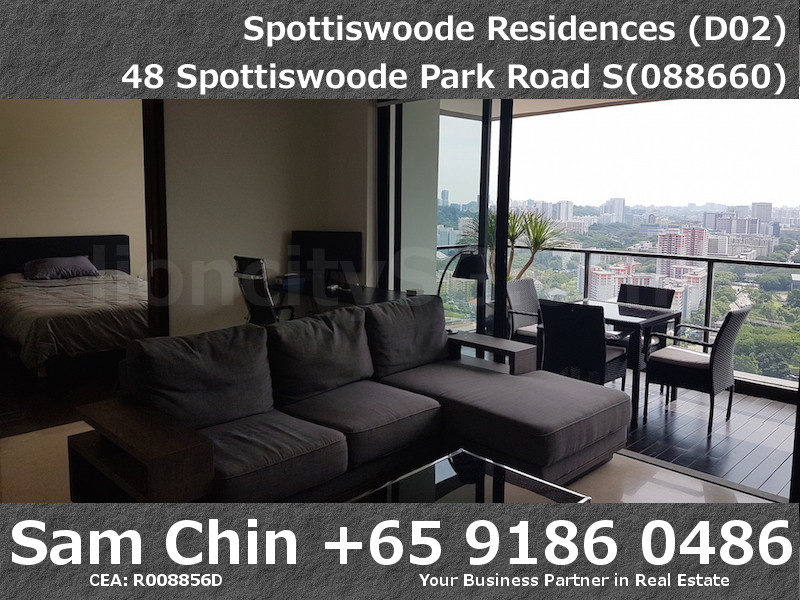 Spottiswoode Residences – S12 – 1 Bedroom – FF – H – Living and Balcony – 3