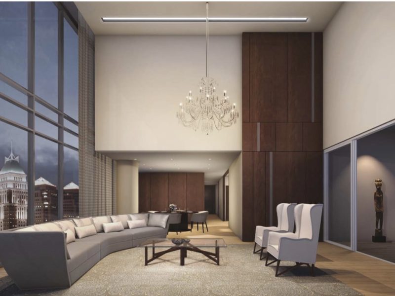 TwentyOne Angullia Park – Double Volume living space with views over Orchard Road – Artist Impression